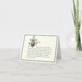 Tarjeta Virgin Mary Marian Monograma Elegante Religioso