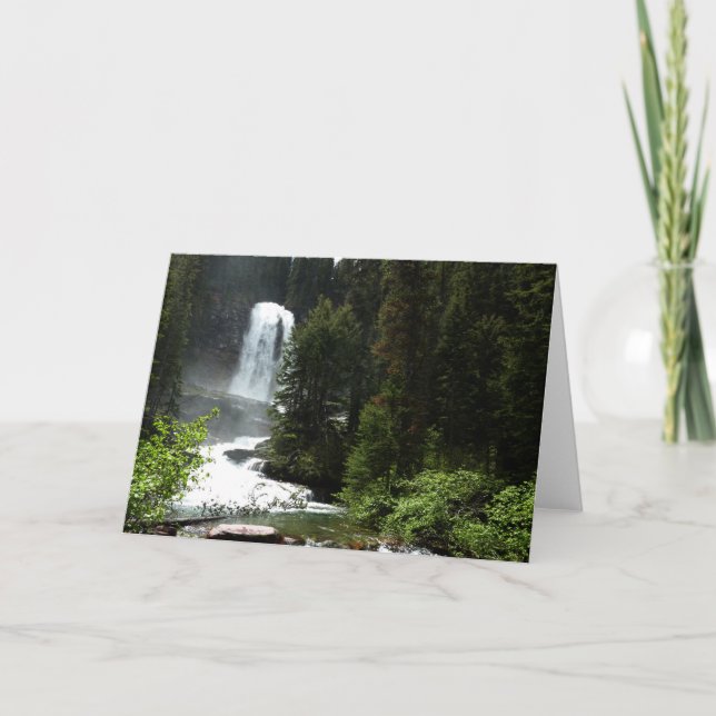 Tarjeta Virginia cae en el Parque Nacional Glacier (Anverso)