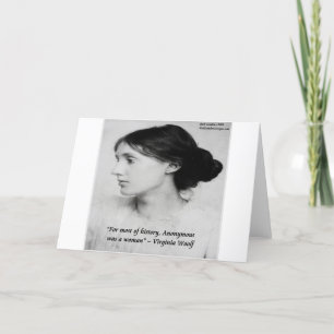 Tarjeta Virginia Woolf Cita Anónima Era Una Mujer