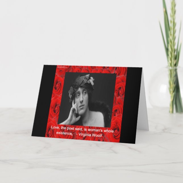 Tarjeta Virginia Woolf & Cita de Amor (Anverso)