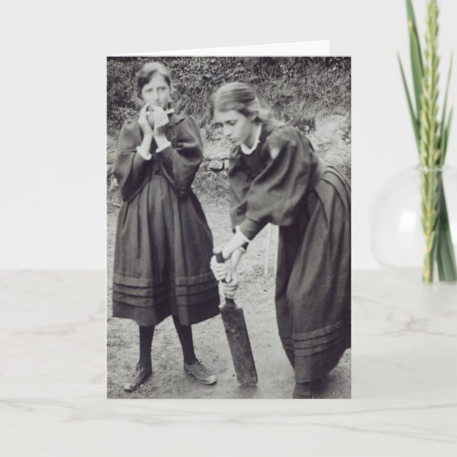 Tarjeta Virginia y Vanessa Stephen, en St. Ives, 1894 (Anverso)