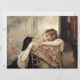 Tarjeta Virginie (La mujer parisina) (de Albert Edelfelt)