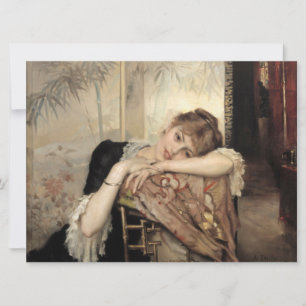 Tarjeta Virginie (La mujer parisina) (de Albert Edelfelt)