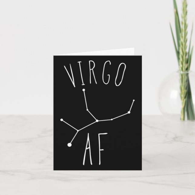 Tarjeta Virgo Af Constellation _ Astrología Divertida de V (Anverso)