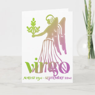 Tarjeta Virgo Astrología Zodiac Birthday Card d1