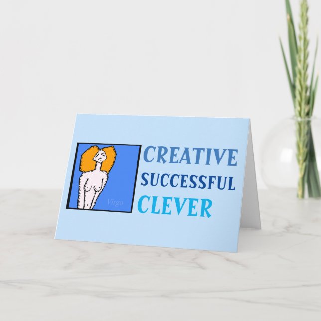 Tarjeta Virgo de la Personalidad del Rótulo Zodiac (Anverso)