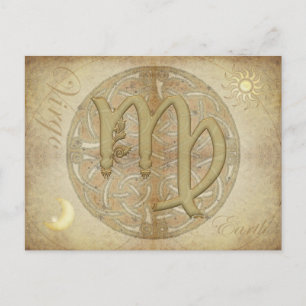 Tarjeta Virgo del Rótulo Zodiac