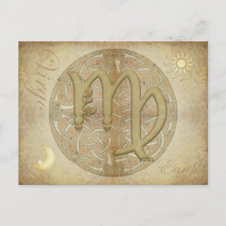 Tarjeta Virgo del Rótulo Zodiac