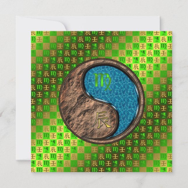 Tarjeta Virgo & Dragón de Agua (Anverso)