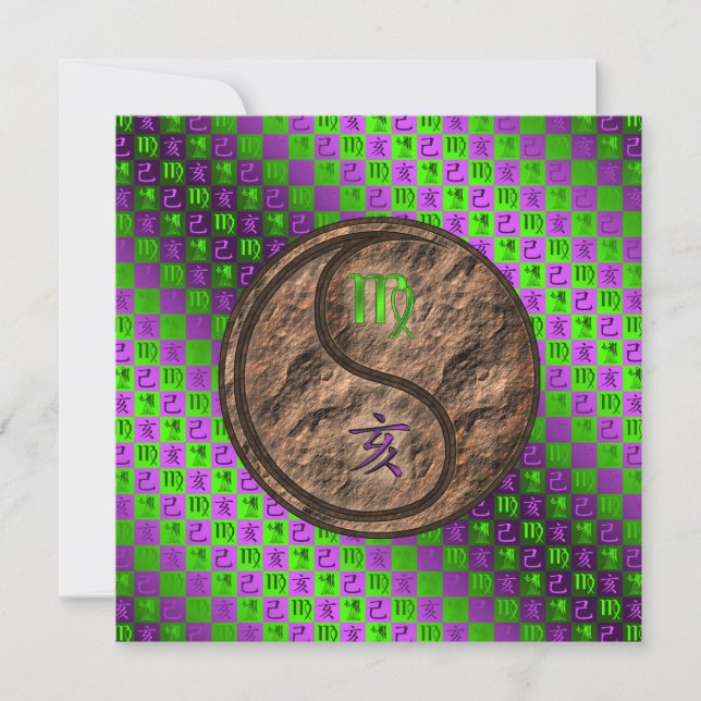 Tarjeta Virgo & Earth Boar (Anverso)