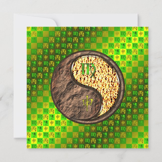 Tarjeta Virgo & Fire Monkey (Anverso)