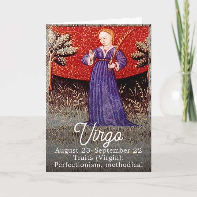 Tarjeta Virgo la fiesta de cumpleaños del Rótulo Virgin Zo (Anverso)