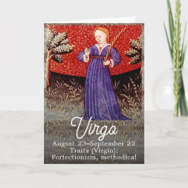 Tarjeta Virgo la fiesta de cumpleaños del Rótulo Virgin Zo