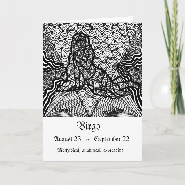 Tarjeta Virgo (muestra del zodiaco) (Anverso)