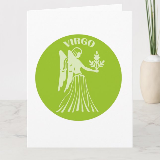 Tarjeta Virgo, Rótulo Zodiaco, Horóscopo, Astrología (Anverso)