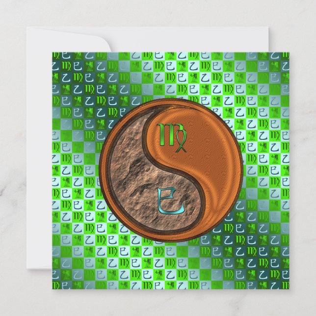 Tarjeta Virgo & Serpiente de Madera (Anverso)