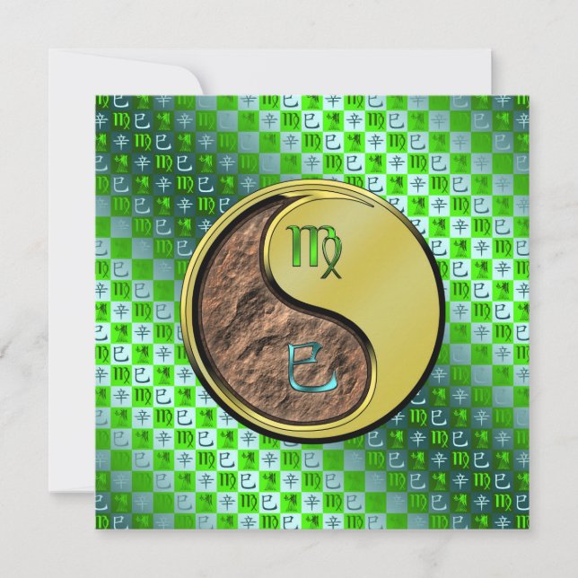 Tarjeta Virgo & Serpiente de Metal (Anverso)