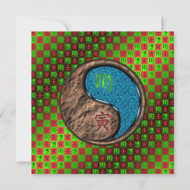 Tarjeta Virgo & Tigre de Agua (Anverso)