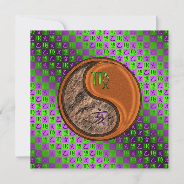 Tarjeta Virgo & Wood Boar (Anverso)