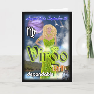 Tarjeta Virgo Zodiac Birthday card