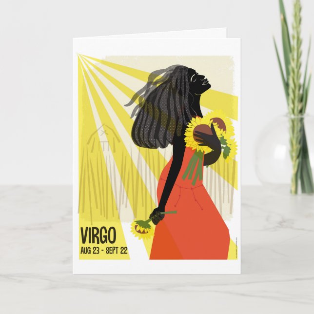 Tarjeta Virgo Zodiac Maiden (Anverso)