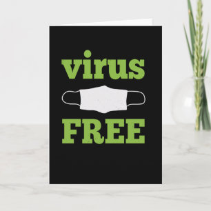 Tarjeta Virus sin - Diseño de conciencia de Corona