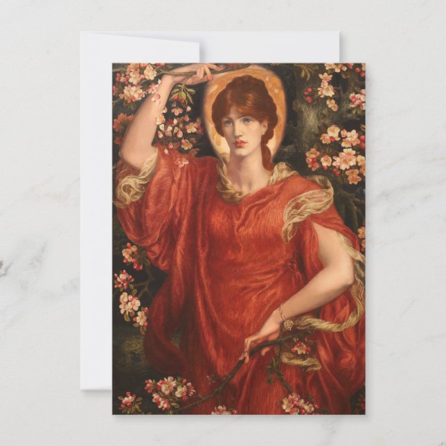 Tarjeta Visión de Fiammetta (por Dante Gabriel Rossetti) (Anverso)