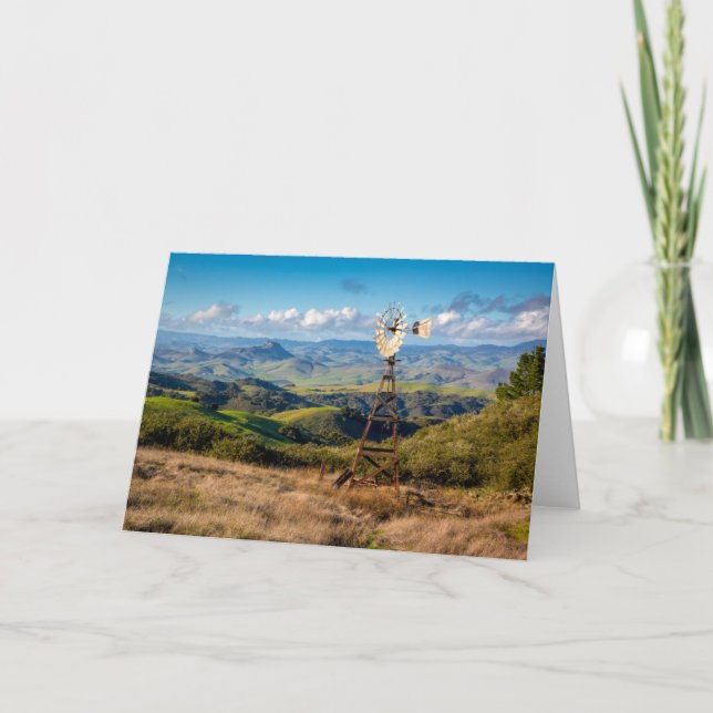 Tarjeta Visión desde arriba de las montañas (Anverso)
