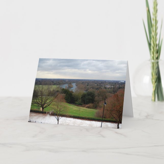 Tarjeta Visión desde la terraza de la colina de Richmond, (Anverso)