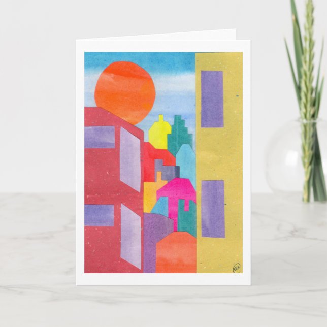 Tarjeta Visión desde mi ventana (Anverso)