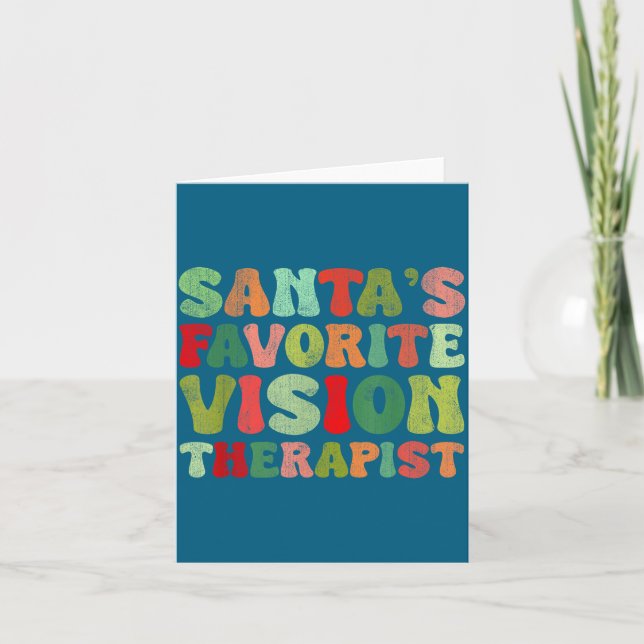Tarjeta Vision Santa Therapist Favorite Life (Anverso)