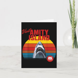 Tarjeta Visita la Isla Amity Jaws 2025 Estilo Retro