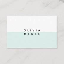 Tarjeta visita Minimal Blue White Business Card