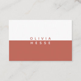 Tarjeta visita Minimal Ginger & White BusinessCard