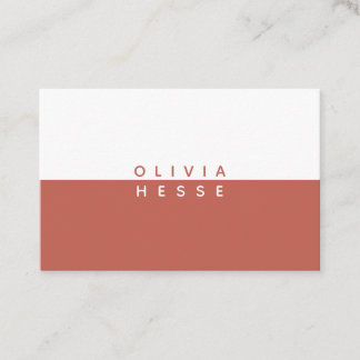 Tarjeta visita Minimal Ginger & White BusinessCard