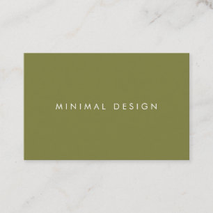 Tarjeta visita Minimal Green & White BusinessCard