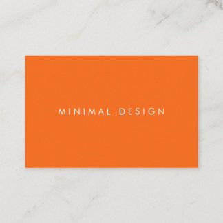 Tarjeta visita Minimal Orange & White BusinessCard