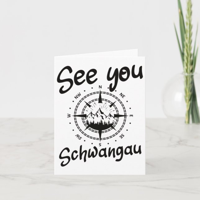 Tarjeta Visita Schwangau Alemania Comp de Esquiar Vacacion (Anverso)