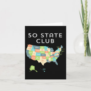 Tarjeta Visitar la Camisa de los 50 Estados