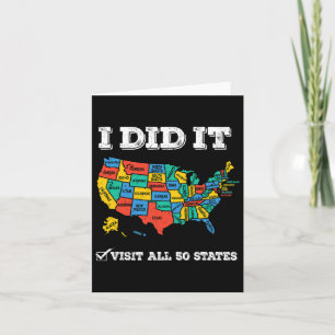 Tarjeta Visitas A Los 50 Estados