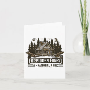 Tarjeta Visite el Parque Nacional Forestal Prohibido