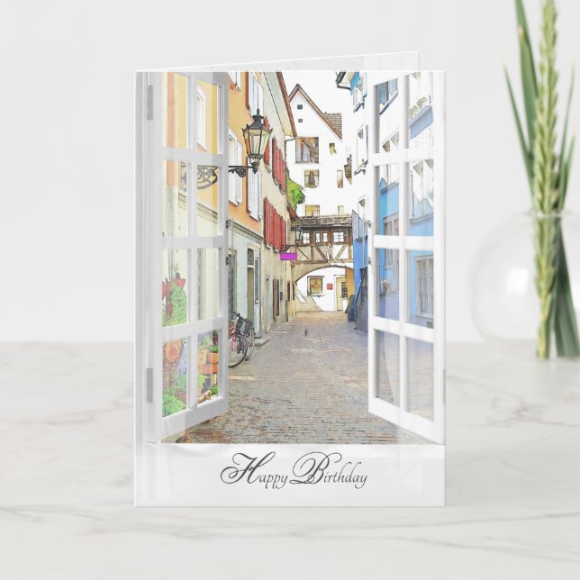 Tarjeta vista abierta del antiguo cumpleaños de Austria (Anverso)