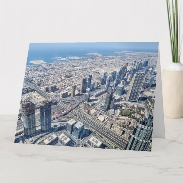 Tarjeta Vista Aérea De Dubai (Anverso)