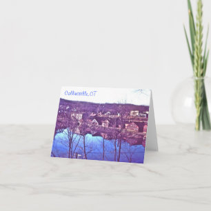 Tarjeta Vista antigua de Collinsville Notecard