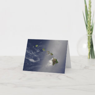 Tarjeta Vista de Hawaii del espacio