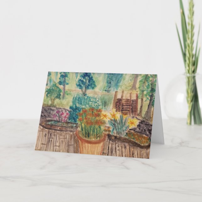 Tarjeta Vista de jardín (Anverso)