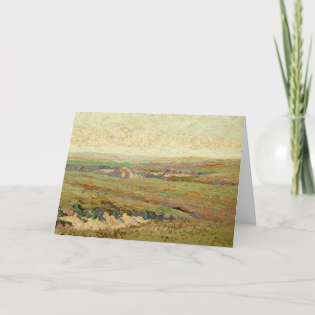 Tarjeta Vista de Kansas Occidental | Birger Sandzén (Anverso)