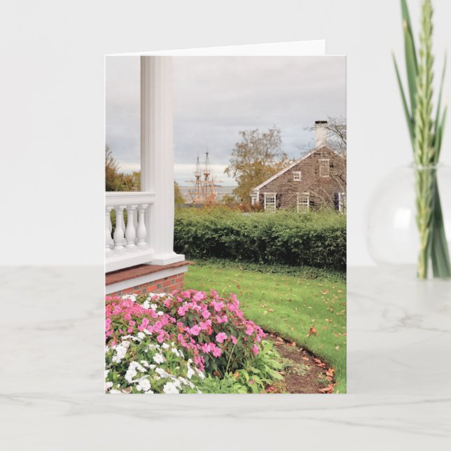 Tarjeta Vista de la Casa de la Sociedad Mayflower (Anverso)