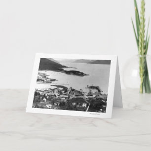 Tarjeta Vista de la ciudad de Wrangell, Fotografía de Alas
