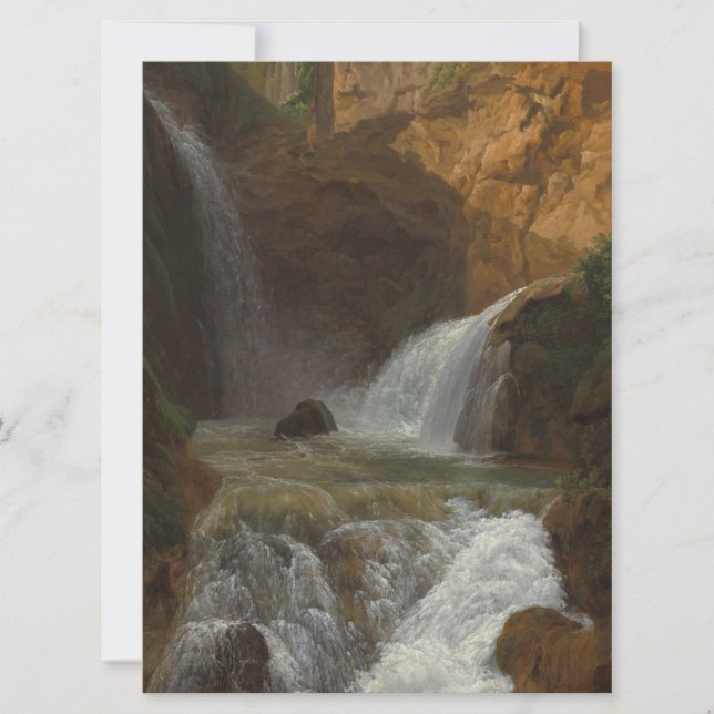 Tarjeta Vista de las cascadas de Tivoli (por Bidauld) (Anverso)